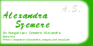 alexandra szemere business card